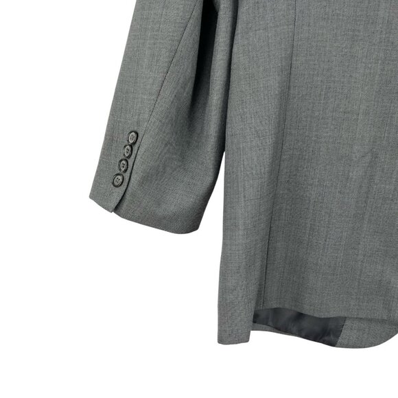 Shark Fire Men Wool Blend Grey Blazer Coat Jacket Sz 40R Two Button Single Vent - Picture 7 of 16